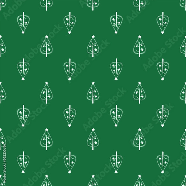 Obraz New Year's Tree seamless vector pattern