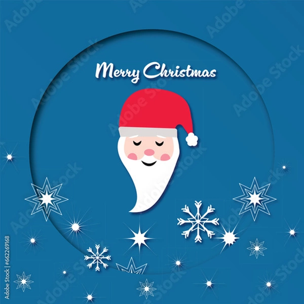 Obraz Santa christmas card