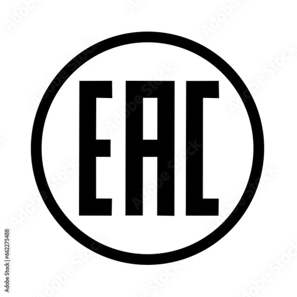 Fototapeta EAC mark.Eurasian conformity mark vector