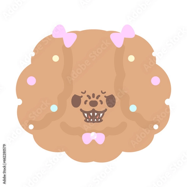 Obraz もふもふなおしゃれトイプードル　威嚇⭐︎PNG