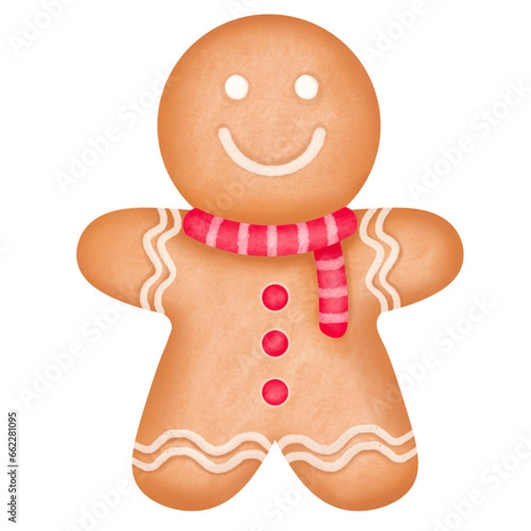 Obraz gingerbread with red scarf