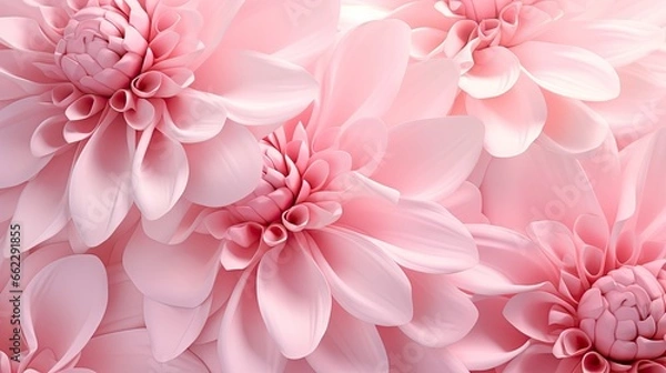 Fototapeta  a bunch of pink flowers are shown in this image with a soft pink background.  generative ai