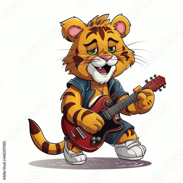 Fototapeta Tiger Astronaut in Vector Art