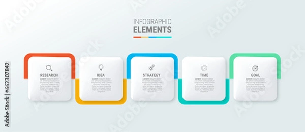 Fototapeta Steps infographic design