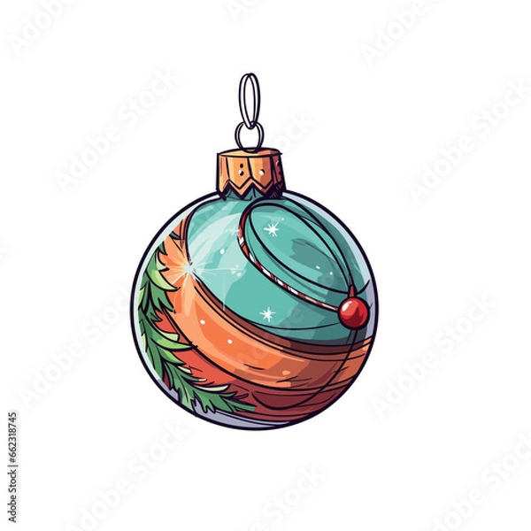 Fototapeta christmas ornaments frame vector