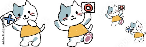 Obraz ネコまるばつ