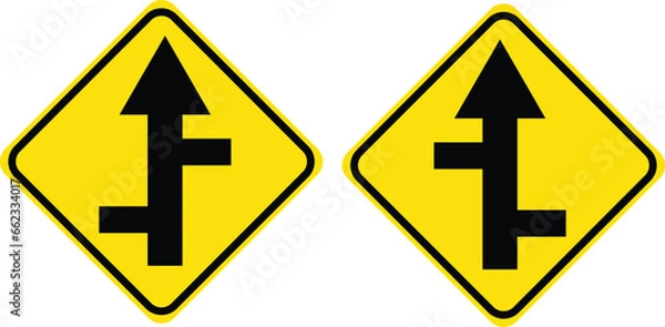 Obraz yellow road sign