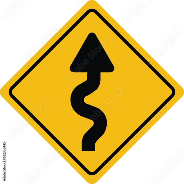 Obraz yellow road sign