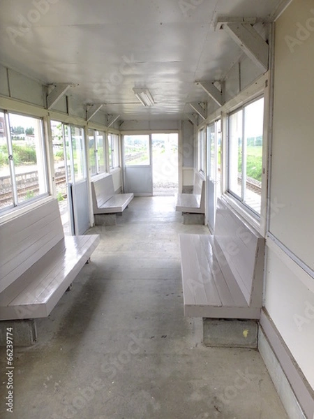 Obraz ローカル線の待合室