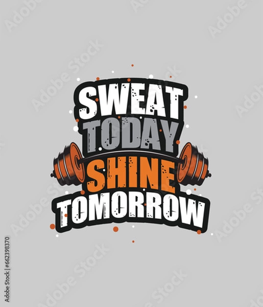 Obraz gym t-shirt design vector