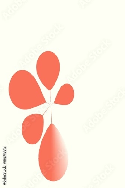 Fototapeta simple abstract drawing, minimal design 