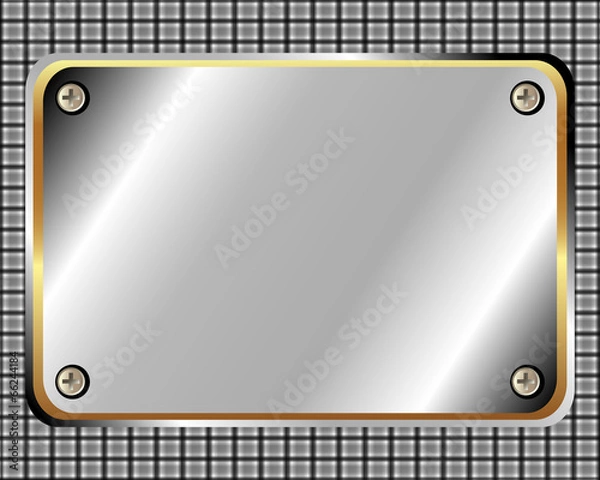 Obraz Metal frame with screws