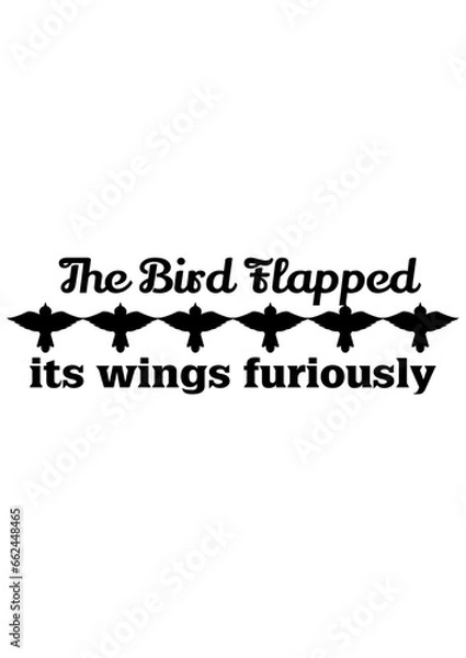 Obraz the bird flapped its wings furiously 