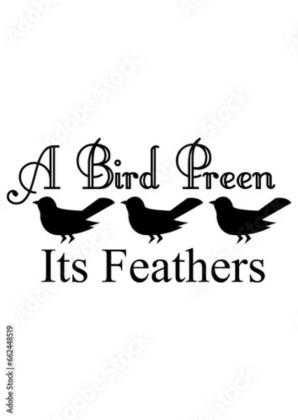 Obraz A bird preen its feathers