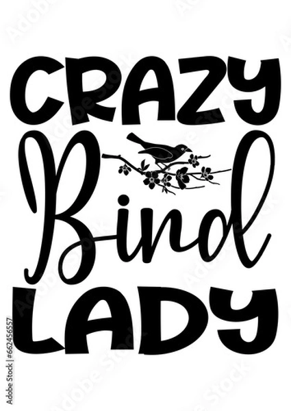 Obraz crazy bird lady