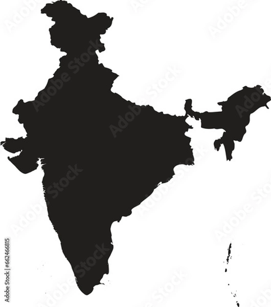 Obraz India map silhouette free png vector download eps svg