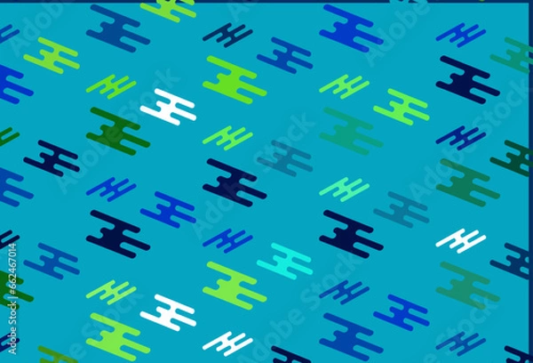 Fototapeta Light Green vector pattern with narrow lines.