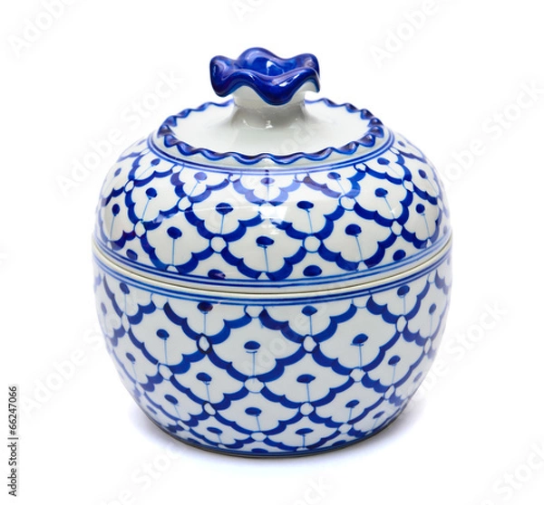 Obraz Benjarong porcelain on White background