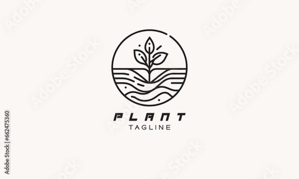 Obraz Nature plant and tree vector logo icon design