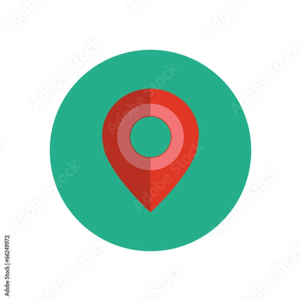 Fototapeta Map pointer - Vector icon