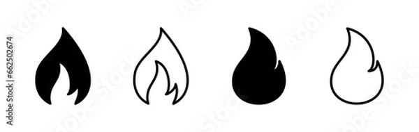 Obraz Fire icon vector. fire flame icon
