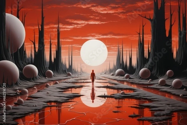 Fototapeta Enigmatic seers with the ability to glimpse the future - Generative AI