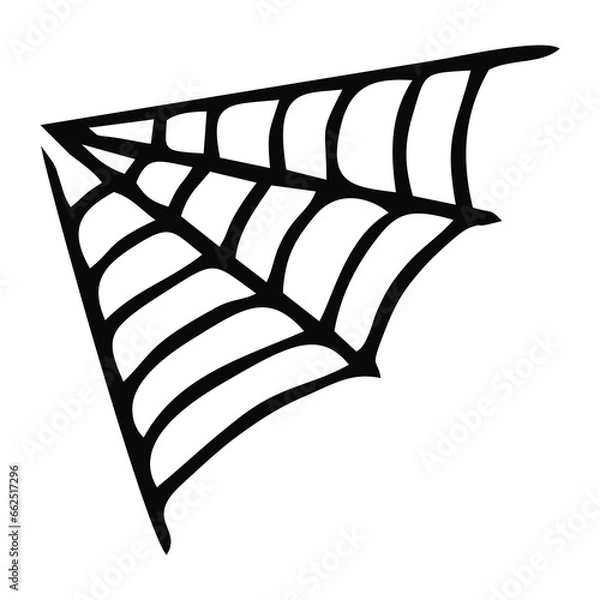 Obraz Scary Spider Web Halloween With White Background