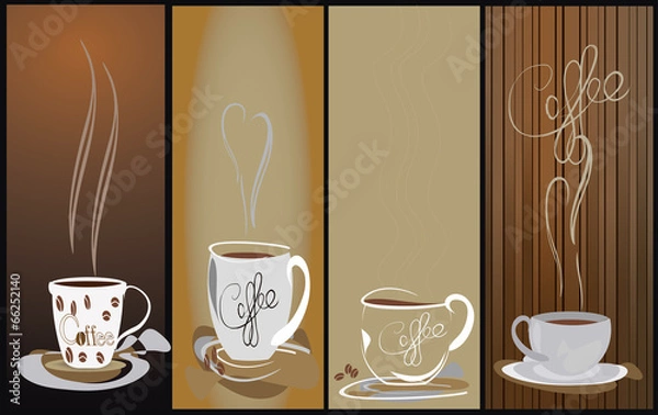 Obraz 4 Steamy coffee cup background