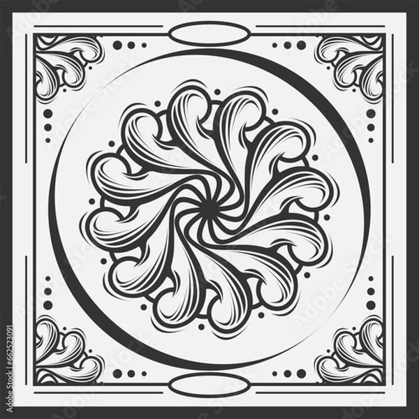 Obraz abstract floral ornament