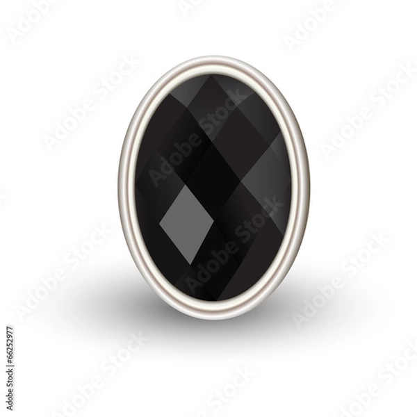 Obraz Black crystals. Gemstone.