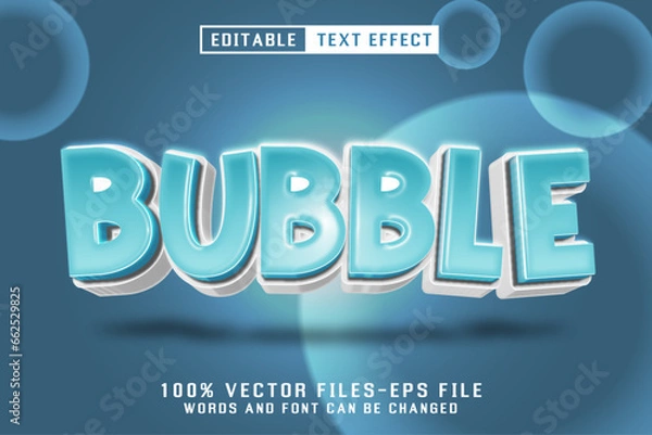 Fototapeta Bubble Editable Text Effect
