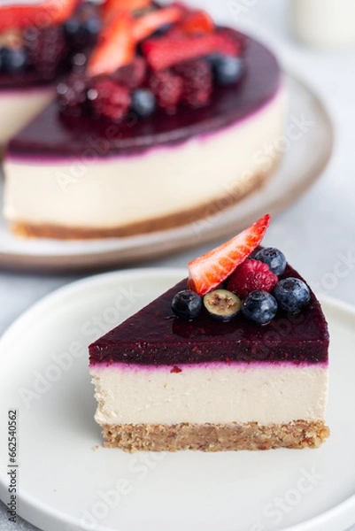 Obraz cheesecake with berries