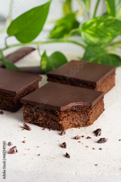 Obraz chocolate cake with mint
