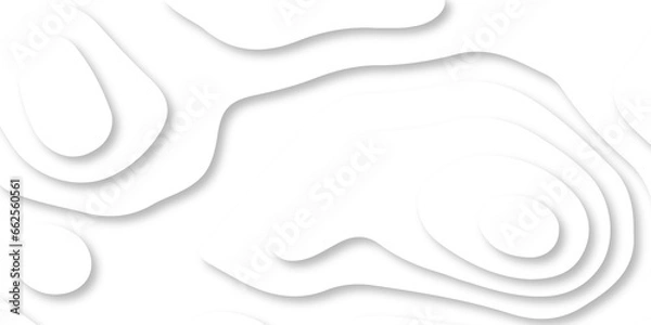 Fototapeta Gray and white abstract background. Abstract white papercut background 3d realistic design use for ads banner and advertising print design vector. 3d topography relief. Vector topographic.