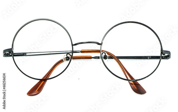 Obraz optyczne okulary vintage na białym tle