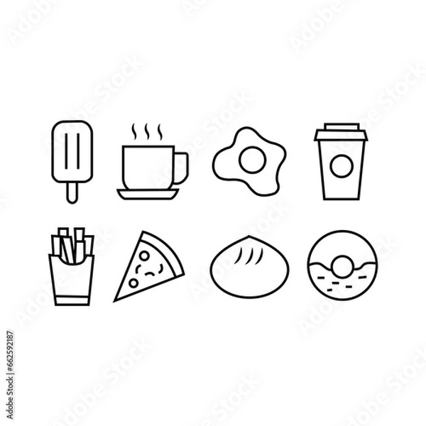 Fototapeta line vector icon set.