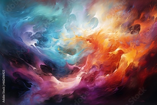 Fototapeta Elemental chaos spirits, embodying the unpredictable forces of nature - Generative AI