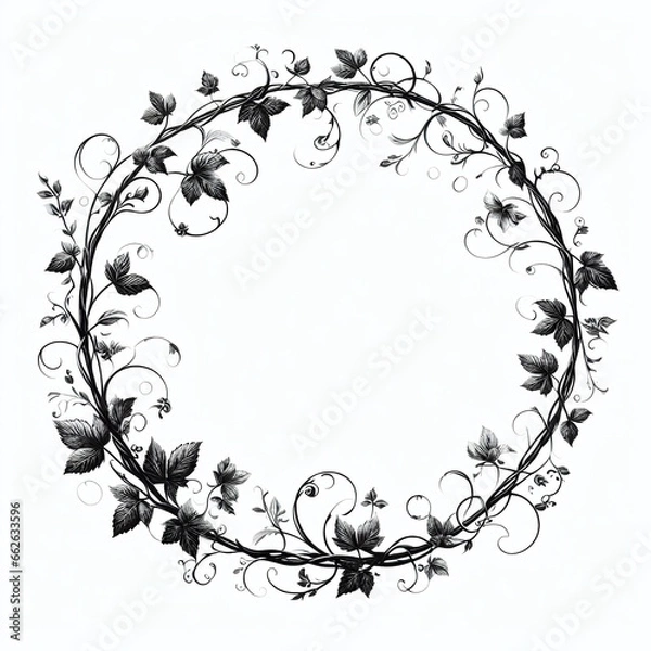 Obraz abstract floral frame