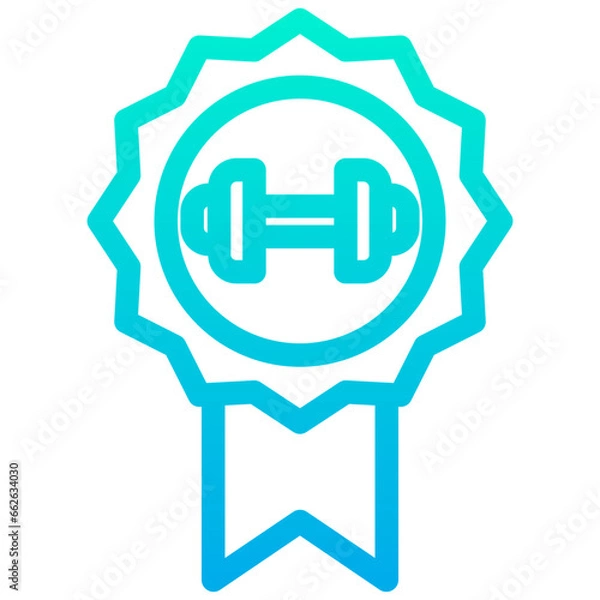 Fototapeta Outline Gradient Badge icon