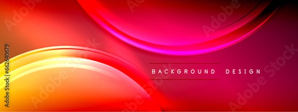 Obraz Vector abstract background - liquid transparent bubble shapes on fluid gradient with shadows and light effects