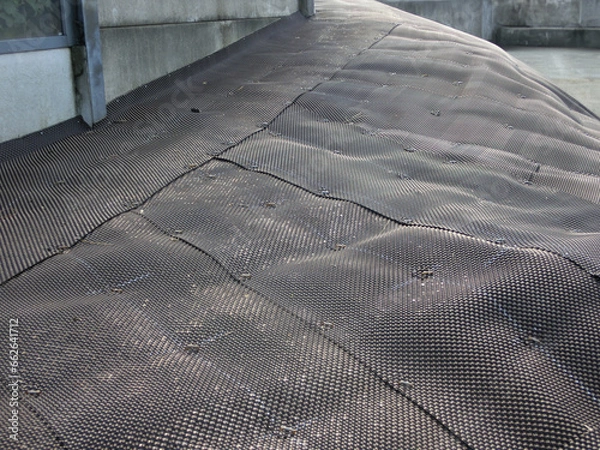 Obraz 法面に新しく敷かれた防草シート