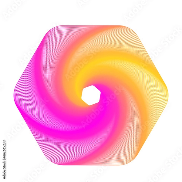 Obraz 3D Shape Gradient Spiral