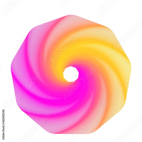 Obraz 3D Shape Gradient Spiral