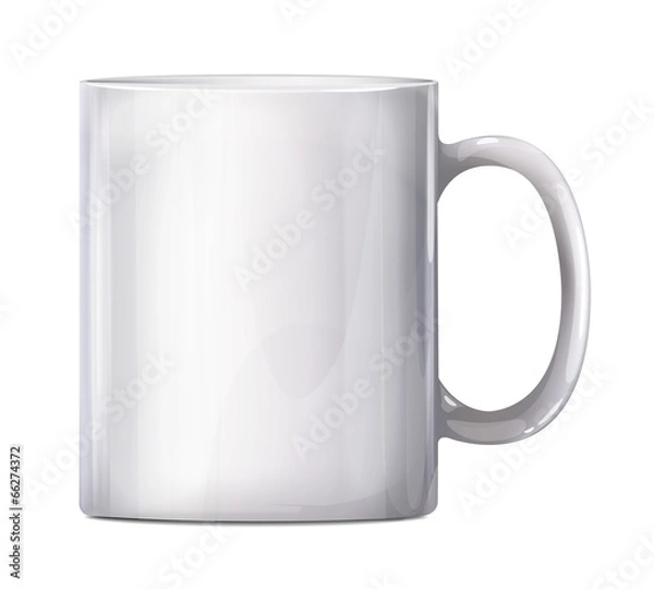 Fototapeta Isolated Vector Realistic White Big Mug