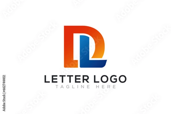 Fototapeta DL Latter dl logo icon