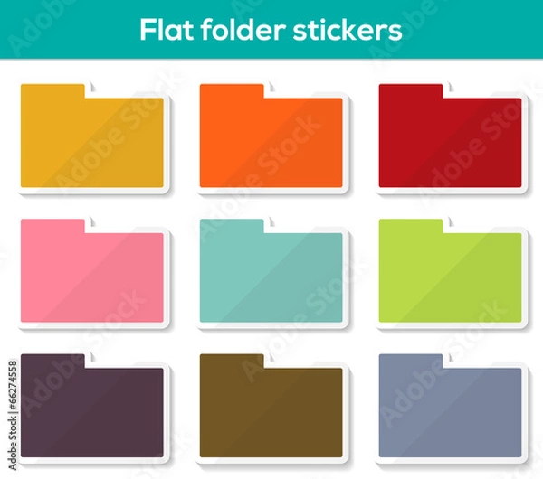 Fototapeta Flat folder stickers