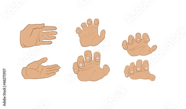 Fototapeta Hands in different angles