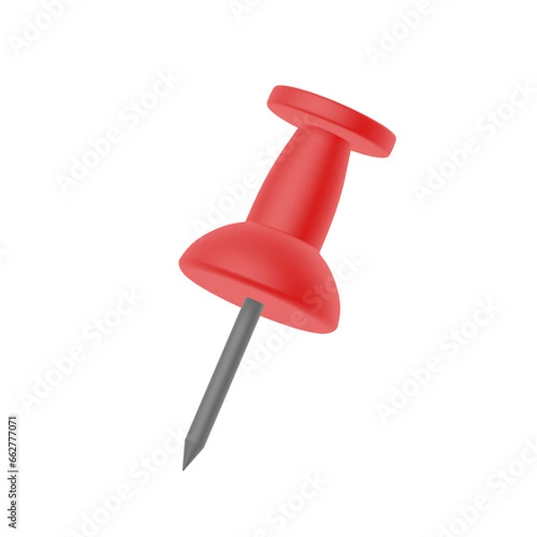 Fototapeta red push pin