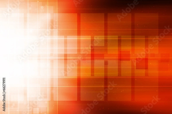 Fototapeta digital technology on red background.