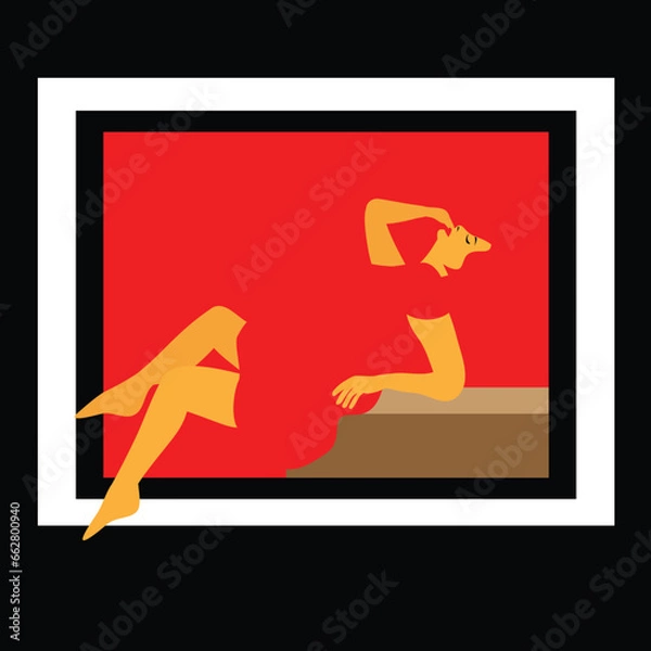 Obraz Reclining in Red